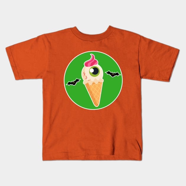 Eye Scream, Cute Halloween Ice Cream Kids T-Shirt by Just a Cute World